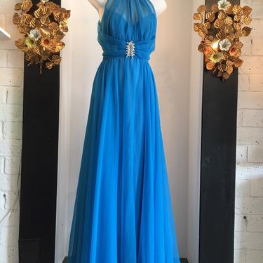1960s formal gown, vintage 60s dress, 60s evening gown, mike benet dress, size x small, beaded gown, 70s ball gown 
