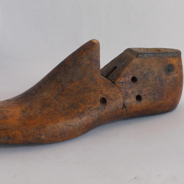 Beautiful Antique Wooden Cobbler's Shoe Mold 