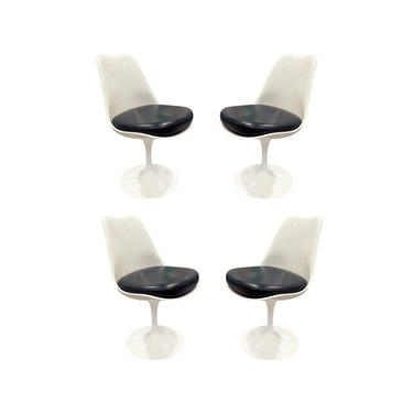 Eero Saarinen Set of 4 Swiveling Tulip Chairs 1960s (signed)