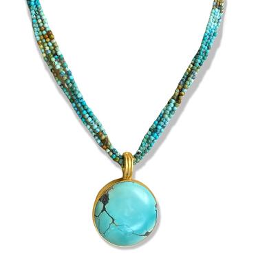 Shades of Turquoise Pendant Necklace