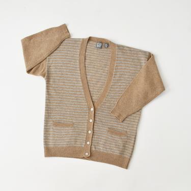 vintage GAP striped wool cardigan sweater, size M / L 