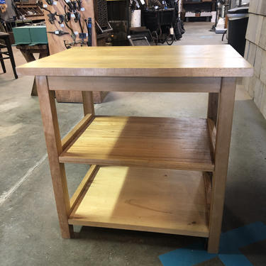 Lt Oak 3 Shelf Side Table 22” x 14.25” x 22”H