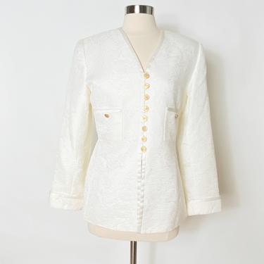 Vintage Albert Nipon White Jacket Size 8 