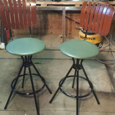 2 Arthur Umanoff style stools by AgentUpcycle