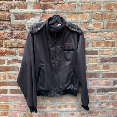 Vintage 80s HEWLETT-PACKARD Members Only Style scooter jacket Size Large racing formula one dunbrooke pls-jac made in USA vintage computing 