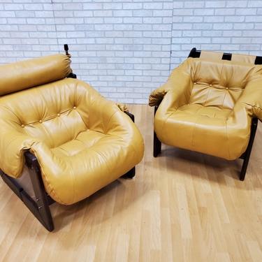 Mid Century Modern Rosewood Lounge Chairs by Percival Lafer Newly Upholstered - Pair