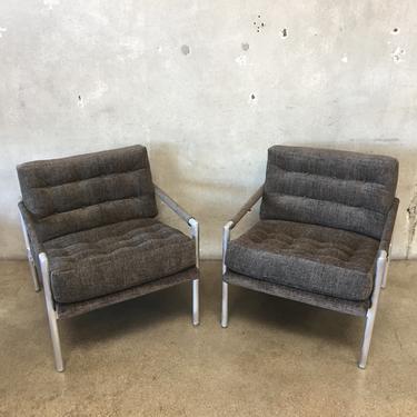 Pair of Vintage Mid Century Modern Aluminium Chairs by Founders