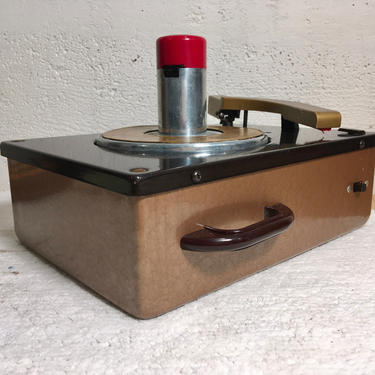 1950s Hoffman 45rpm Portable Record Player for Radios w Phono Jack, RCA 45J2 Chassis, Full Restoration 