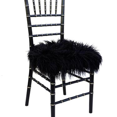Chic Vintage Faux Bamboo Chair |•  Black &amp; Gold Chinoiserie Hollywood Regency Chippendale Accent Chair Mid-Century Vanity Seat 