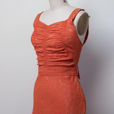 1930s Orange lamé Gown | 30s Dress 