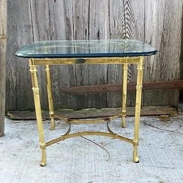 Brass &amp; Glass Midcentury Table
