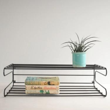 Vintage IKEA Fran Black Metal Wall Shelf, Tomado Style Wall Shelf 