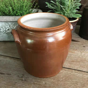 French Stoneware Crock Pot, Confit Jar, Large 6 Liter, Utensils, Pickles, Artist, Flower Vase, Kitchenalia, French Farmhouse, Cuisine 