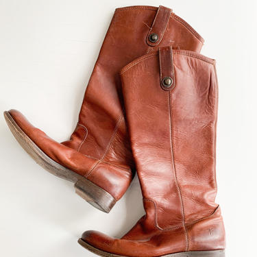 Vintage 1970s FRYE Brown Leather Boots / 8-8.5 