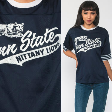 Penn State University Shirt 80s Tee Shirt Nittany Lions Pennsylvania Shirt Vintage Tshirt PSU Graphic Retro College T Shirt Medium Large by ShopExile