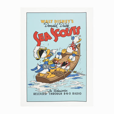 Vintage Donald Duck Serigraph &amp;quot;Sea Scouts&amp;quot; Walt Disney Print 