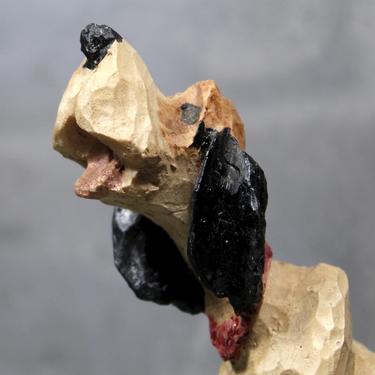 Hound Dog Figurine - Sculpted and Signed &quot;JW&quot; Hound Dog Looking for a Treat  | FREE SHIPPING 