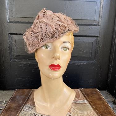 1960’s Blush Lampshade Hat