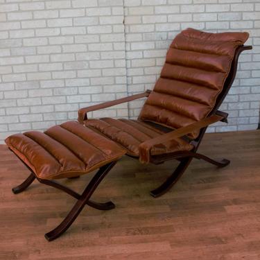 Mid Century Ekornes Lounge Chair and Ottoman - Set of 2