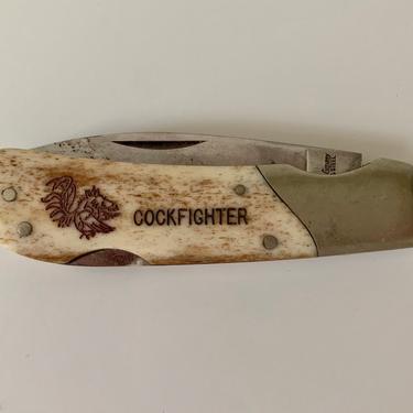 Vintage folding “cockfighter” pocket knife 