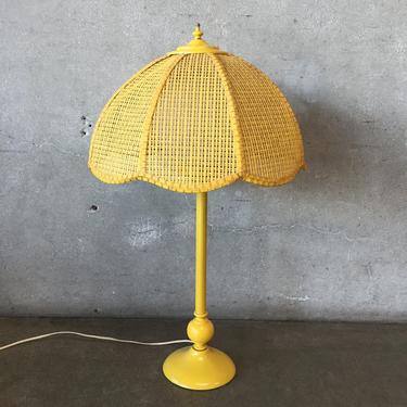 Vintage Yellow Boho Table Lamp