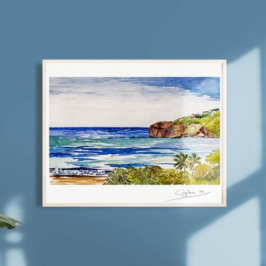A room with a view- San Juan del Sur- Watercolor Art Print- Travel Prints 