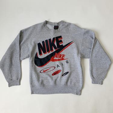 90's Grey Nike Crew Neck Sweatshirt