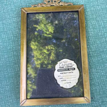 Antique Brass Embossed Picture Frame 