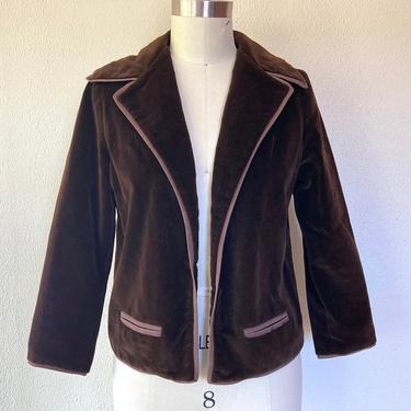 1950s I Magnin brown velveteen jacket 