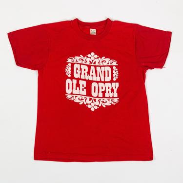 70s 80s Grand Ole Opry T Shirt - Small | Vintage Red Nashville Country Music Venue Graphic Tee 