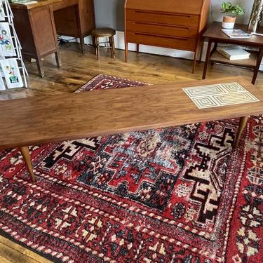 Mid Century Walnut and Tile Coffee Table 1960s
