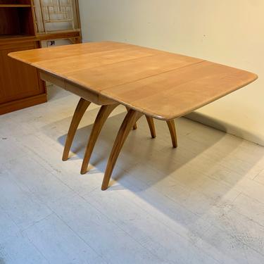 Heywood Wakefield Mid-Century Maple Wishbone Expanding Folding Dining Table 