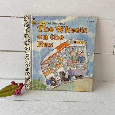 Vintage Wheels On The Bus And A First Little Golden Book // Vintage Children's Book // Book Collector, Baby Shower Gift // Christmas Gift 