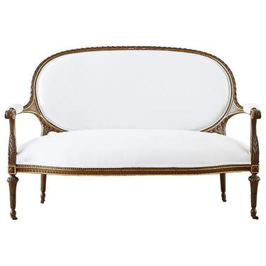 19th Century French Louis XVI Style Neoclassical Canapé Style by ErinLaneEstate