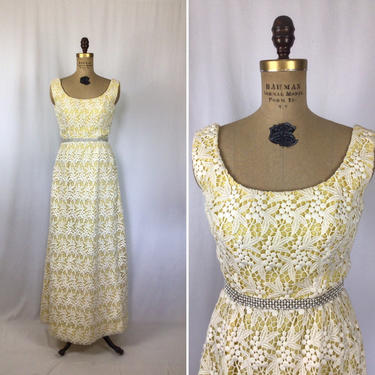 Vintage 60s dress | Vintage yellow white lace evening | Bee & Mason - Portland, OR | ATTIC Vintage 60s dress | Vintage yellow white lace evening | Bee & Mason - Portland, OR | ATTIC