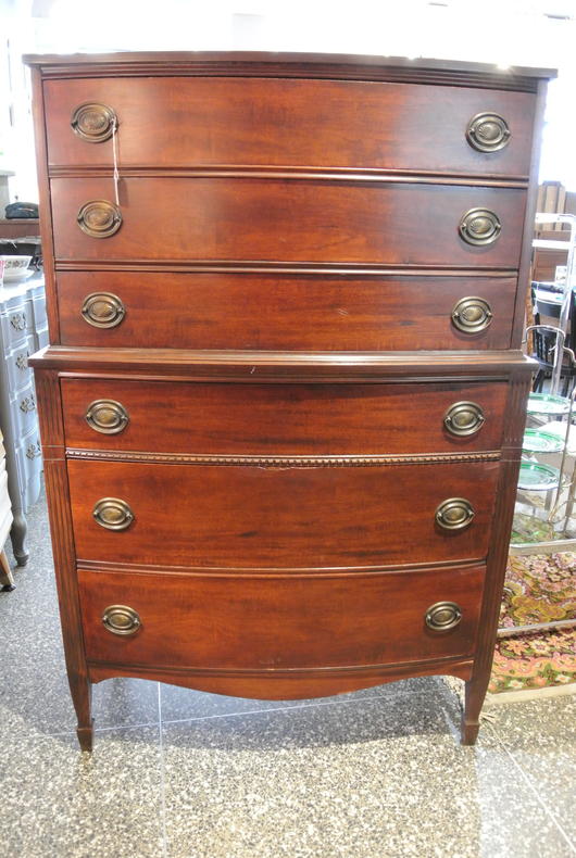 Mahogany tall chest of drawers - $350