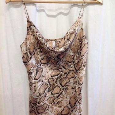 Glam Size Small Beige Print Top