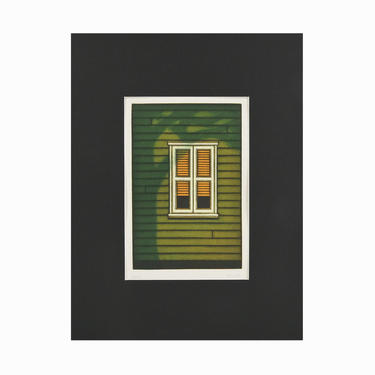 1984 Kazuhisa Honda &amp;quot;Window&amp;quot; Mezzotint Print on Paper Mid Century Modern 