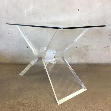 Lucite &amp; Glass Entry Table