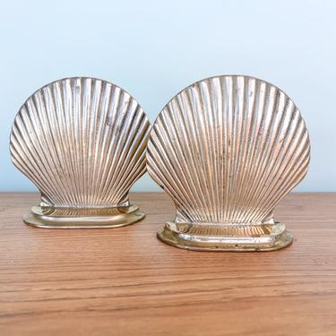 Pair of Brass Shell Bookends