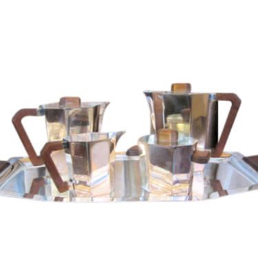 Modernist 1930s French Art Deco Coffee & Tea Set