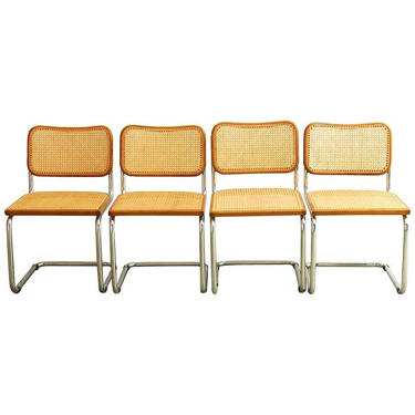 Set of Four Marcel Breuer Italian Cesca Chairs by ErinLaneEstate