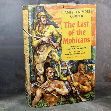 The Last of the Mohicans by James Fenimore Cooper - Vintage 1957 First Edition Rainbow Classics Edition by World Publishing Company 