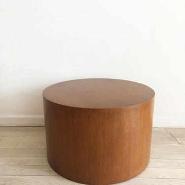 Beautiful 1970s Oak Drum Table by Paul Mayen For Habitat / Intrex