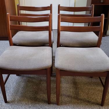 Item #W193 Set of Four Mid Century Dining Chairs c.1960