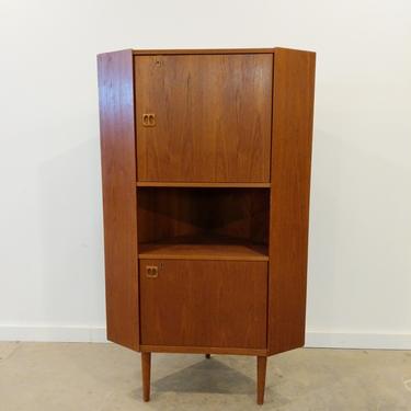 Vintage Danish Modern Teak Corner Cabinet 