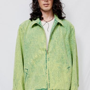 Acid Lime Wash Zip Jacket