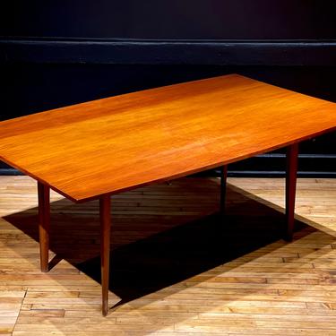 Restored Broyhill Brasilia Walnut Drop Leaf Dining Table - Broyhill Premier Mid Century Modern Console Table Danish Style Furniture 