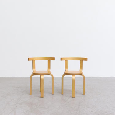 Pair of Baby Alvar Aalto Style Birch Chairs