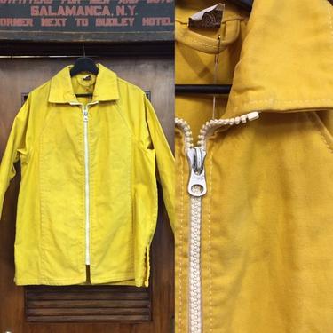 Vintage 1960’s Canvas Zipper Jacket, Workwear, Beach Jacket, Nautical Top, Port Canvas Co, Vintage Clothing 